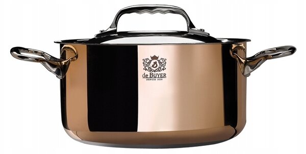 De Buyer Prima Matera hrnec měď/ocel nerez 28 cm indukce