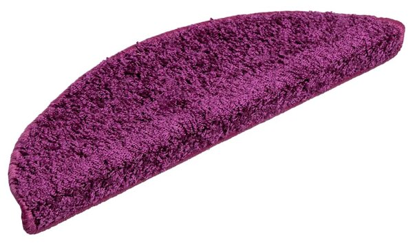 Schodové rohože 10 ks 56x17x3 cm fialové půlkulaté 149793