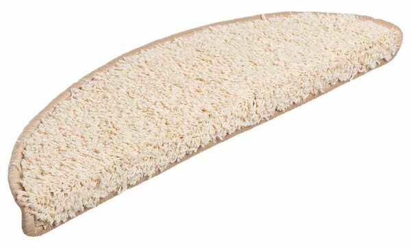 Schodové rohože 10 ks 56x17x3 cm krémové, půlkulaté 149791