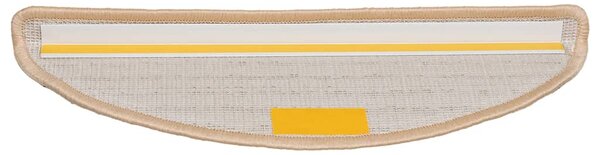 Schodové rohože 20 ks 56 x 17 x 3 cm krémové, půlkulaté 3365841