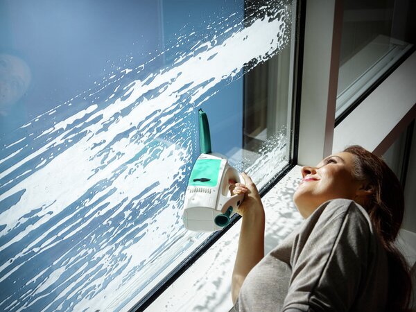 LEIFHEIT 51003 Window Cleaner vysavač na okna s mopem a tyčí 43 cm