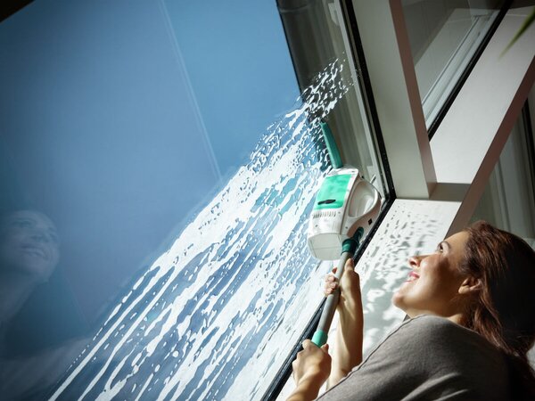 LEIFHEIT 51003 Window Cleaner vysavač na okna s mopem a tyčí 43 cm