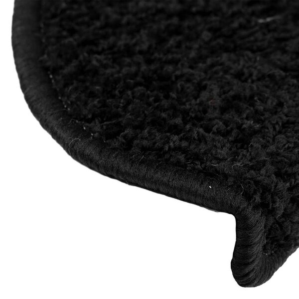 Schodové rohože 10 ks 65 x 21 x 4 cm černé, půlkulaté, velké 149801