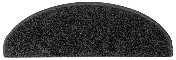 Schodové rohože 10 ks 65 x 21 x 4 cm černé, půlkulaté, velké 149801