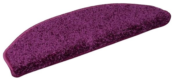 Schodové rohože 15 ks 65 x 21 x 4 cm fialové půlkulaté velké 133905