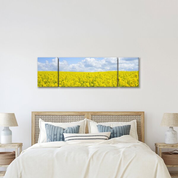 Obraz žlutého pole (170x50 cm)