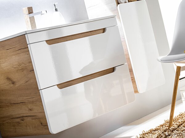 Comad Koupelnová skříňka závěsná horní Aruba White 35 dub craft/bílá