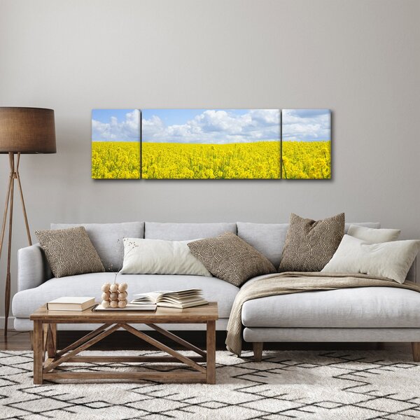Obraz žlutého pole (170x50 cm)