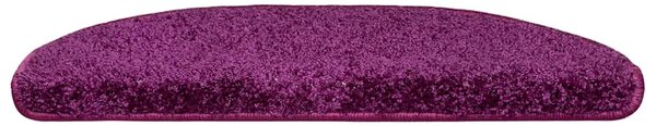 Schodové rohože 15 ks 65 x 21 x 4 cm fialové půlkulaté velké 133905