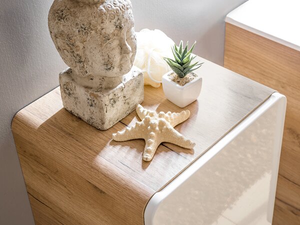 Comad Koupelnová skříňka závěsná horní Aruba White 35 dub craft/bílá