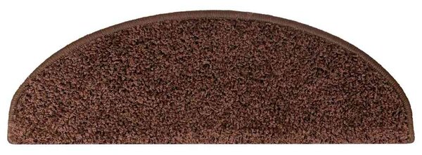 Schodové rohože 10 ks 65 x 21 x 4 cm hnědé, půlkulaté, velké 149805