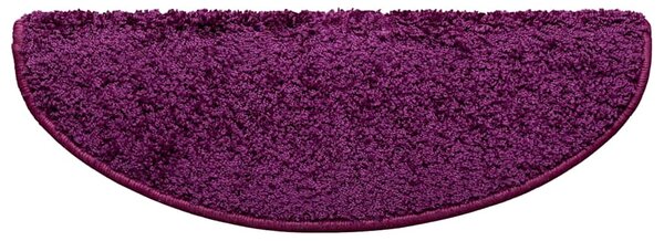 Schodové rohože 15 ks 65 x 21 x 4 cm fialové půlkulaté velké 133905