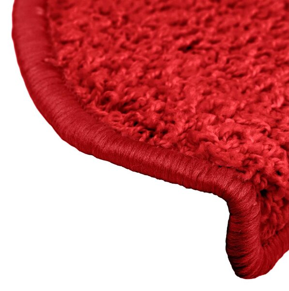 Schodové rohože 15 ks 65 x 21 x 4 cm červené, půlkulaté, velké 133907