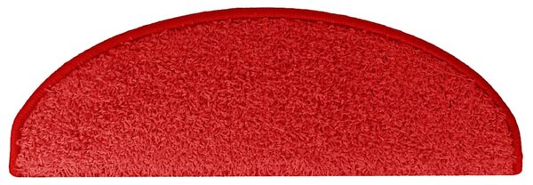 Schodové rohože 15 ks 65 x 21 x 4 cm červené, půlkulaté, velké 133907