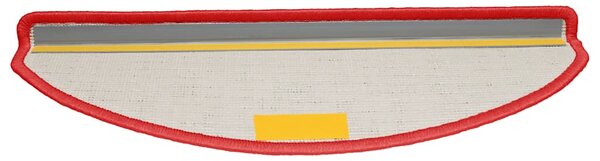 Schodové rohože 15 ks 65 x 21 x 4 cm červené, půlkulaté, velké 133907