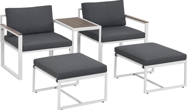 Zahradní sestava nábytku 300881, sedací souprava, z kovu a polywoodu, do 160 kg