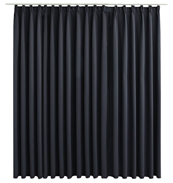 Zatemňovací závěs s háčky černý 290 x 245 cm 134417