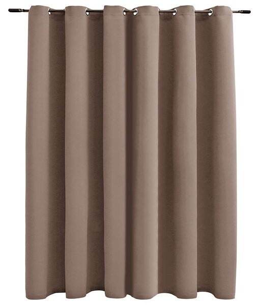 Zatemňovací závěs s kovovými kroužky taupe 290 x 245 cm 134437