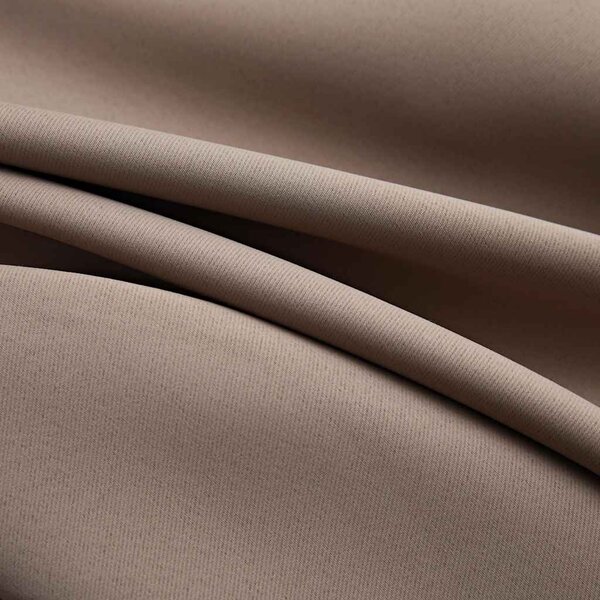 Zatemňovací závěsy s kovovými kroužky 2 ks taupe 140 x 245 cm 134436