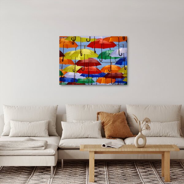 Obraz barevných deštníků (70x50 cm)