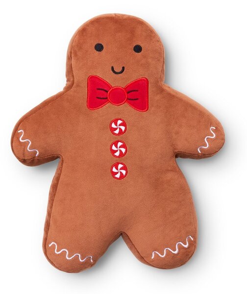 Sametový dekorační polštář s vánočním motivem 28x37 cm Gingerbread – Catherine Lansfield