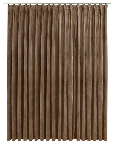 Zatemňovací závěs s háčky sametový béžový 290 x 245 cm 134511