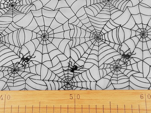 Organza pavučina METRÁŽ - 2 oranžová
