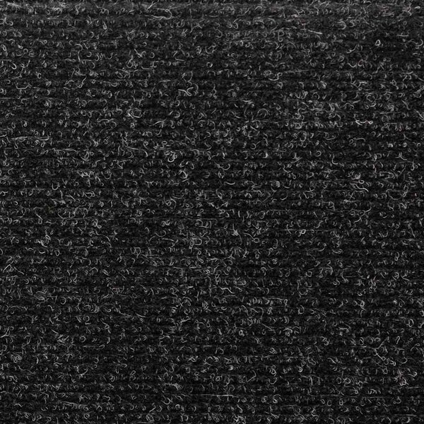 Schodové rohože samolepicí 15 ks 65 x 21 x 4 cm černé s obdélníkovým okrajem 134563