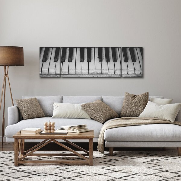 Obraz starého klavíru (170x50 cm)