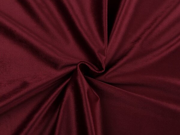 Samet velvet oděvní burgundy hladký METRÁŽ 150cm