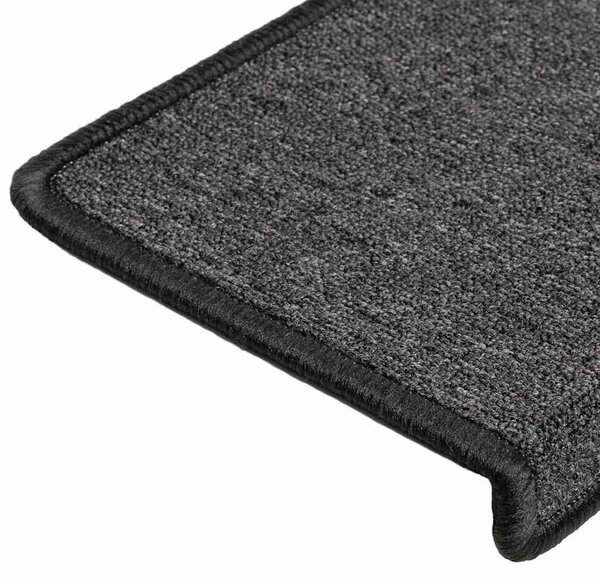 Schodové rohože 15 ks 65 x 21 x 4 cm antracitové s obdélníkovým okrajem 134567