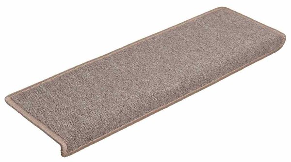 Schodové rohože 15 ks 65 x 21 x 4 cm světle hnědé s obdélníkovým okrajem 134569