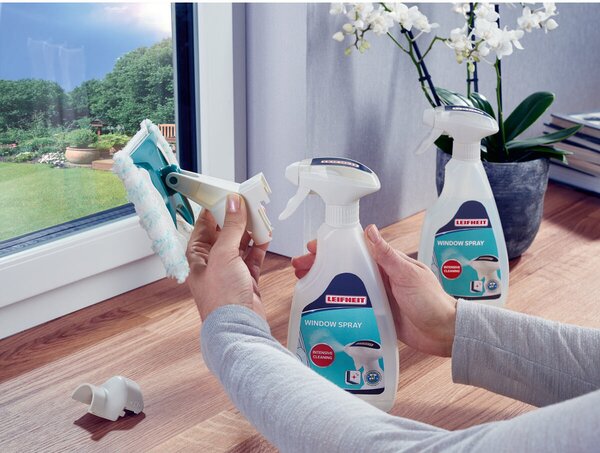 Mop na okna Micro Duo s čističem na sklo 500 ml LEIFHEIT 51165