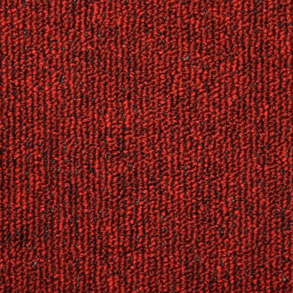 Schodové rohože 15 ks 65 x 21 x 4 cm červené obdélníkový okraj 134572