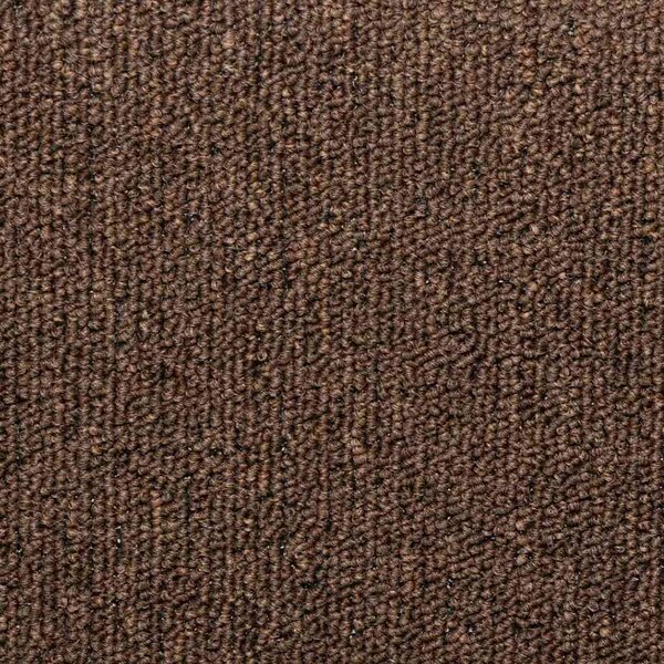 Schodové rohože 15 ks 65 x 21 x 4 cm hnědé s obdélníkovým okrajem 134571