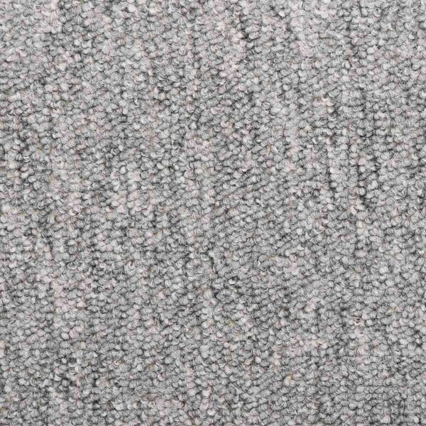 Schodové rohože 15 ks 65 x 21 x 4 cm světle šedé s obdélníkovým okrajem 134570