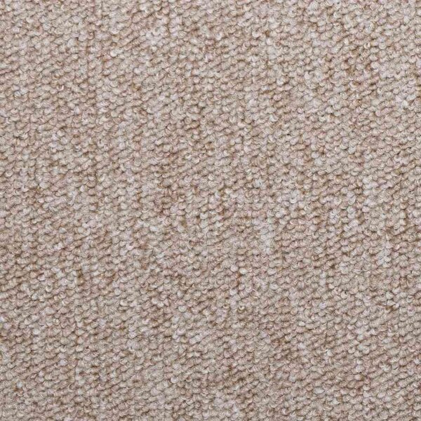 Schodové rohože 15 ks 65 x 21 x 4 cm béžové s obdélníkovým okrajem 134573