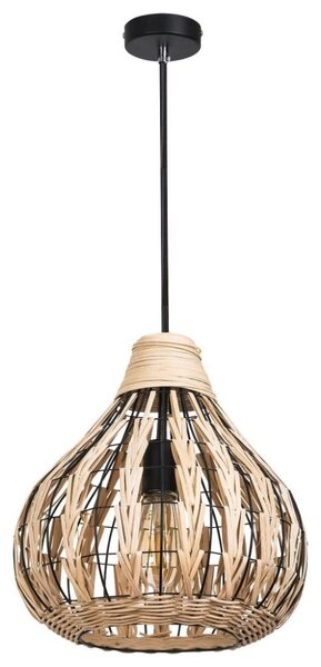 RABALUX 7604 Zahara závěsné svítidlo E27 1X max. 40W ratan, černá