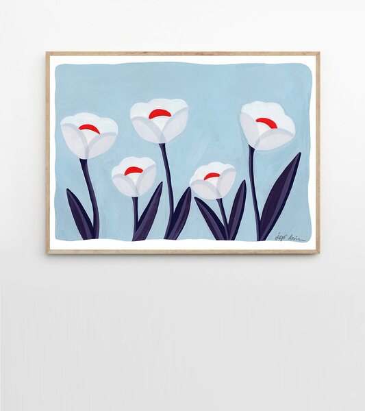 The Poster Club Plakát by Flowers 01 Iga Kosicka A4 (21x27cm)