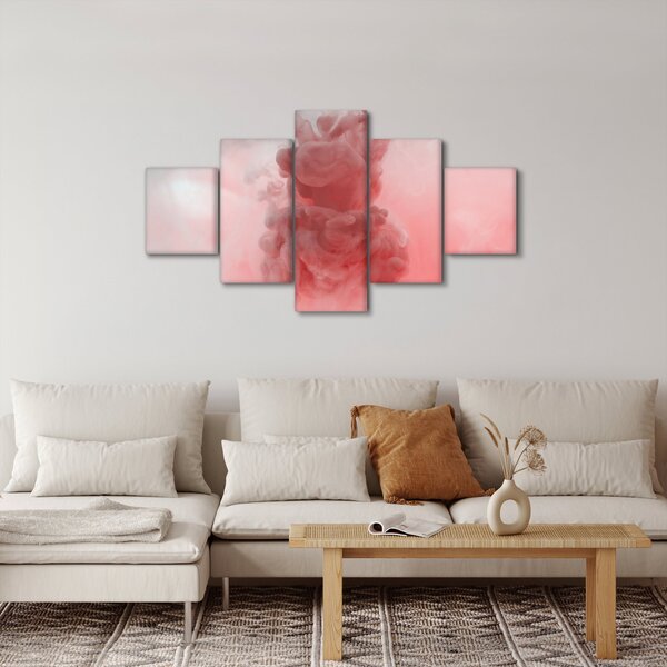 Obraz červeného dýmu (125x70 cm)