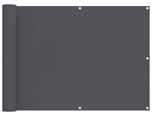 Balkónová zástěna antracitová 75 x 300 cm oxfordská látka 134864