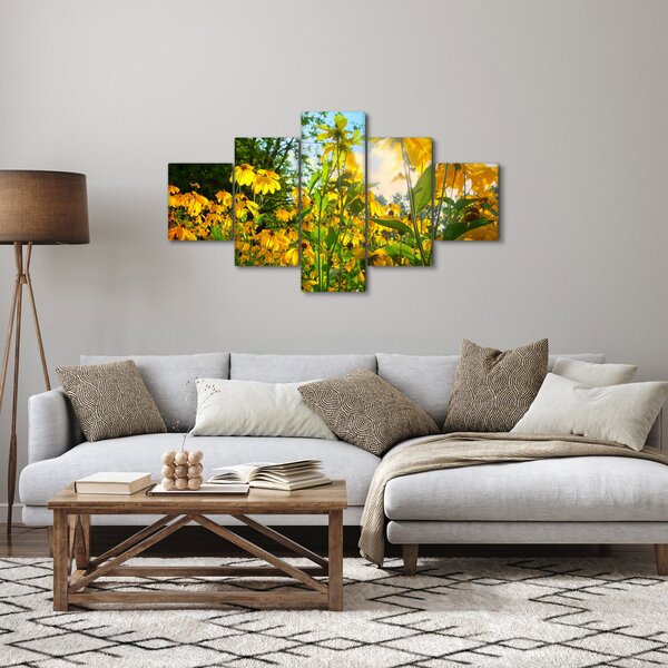 Obraz žlutých květin (125x70 cm)