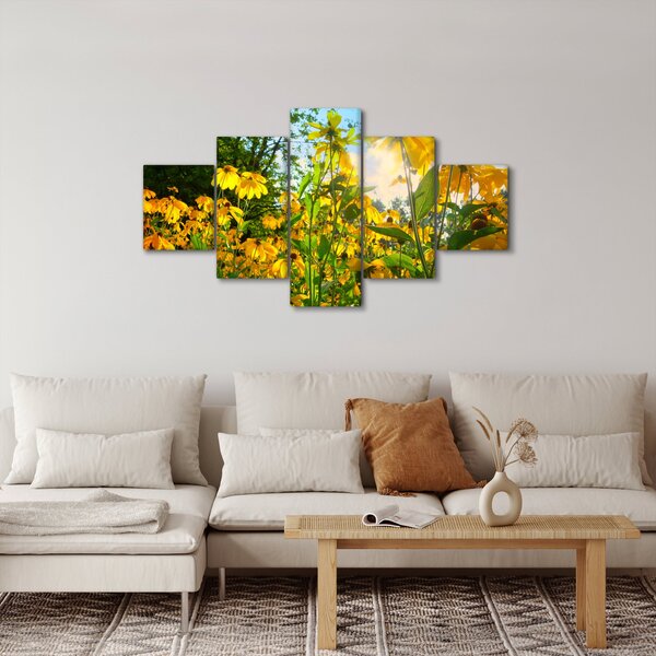 Obraz žlutých květin (125x70 cm)