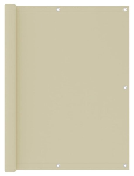 Balkónová zástěna krémová 120 x 500 cm oxfordská látka 134958