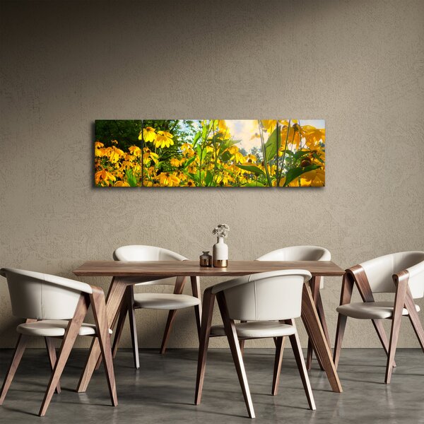 Obraz žlutých květin (170x50 cm)