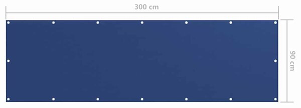 Balkónová zástěna modrá 90 x 300 cm oxfordská látka 135012