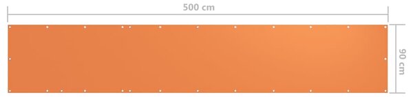 Balkónová zástěna oranžová 90 x 500 cm oxfordská látka 135050