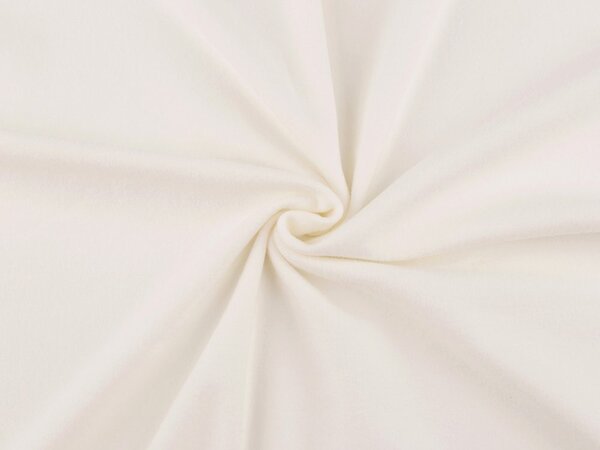 Oděvní soft fleece METRÁŽ - 1 (02) (305 g/m²) Off White