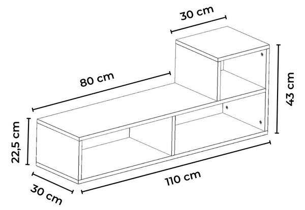 TV stolek/skříňka Burcak (bílá). Akce -14%