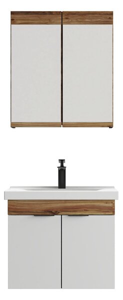 Koupelnová sestava Cerrara (borovice + bílá). Akce -17%